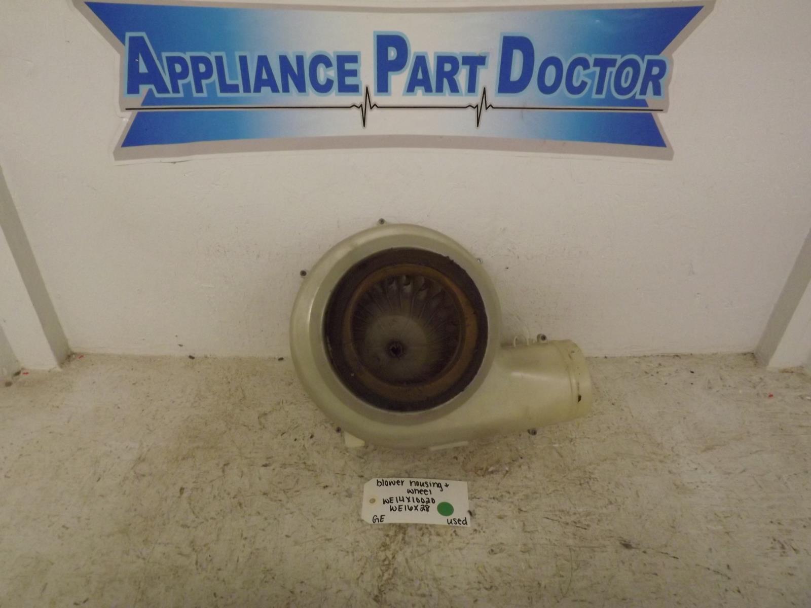 GE Dryer WE14X10020 WE16X28 Blower Housing & Wheel Used GE Dryer WE14X10020 WE16X28 Blower Housing & Wheel Used